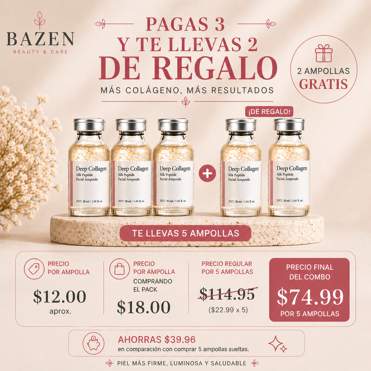 Sérum Activador Ampolla de Colágeno Profundo - BAZEN™
